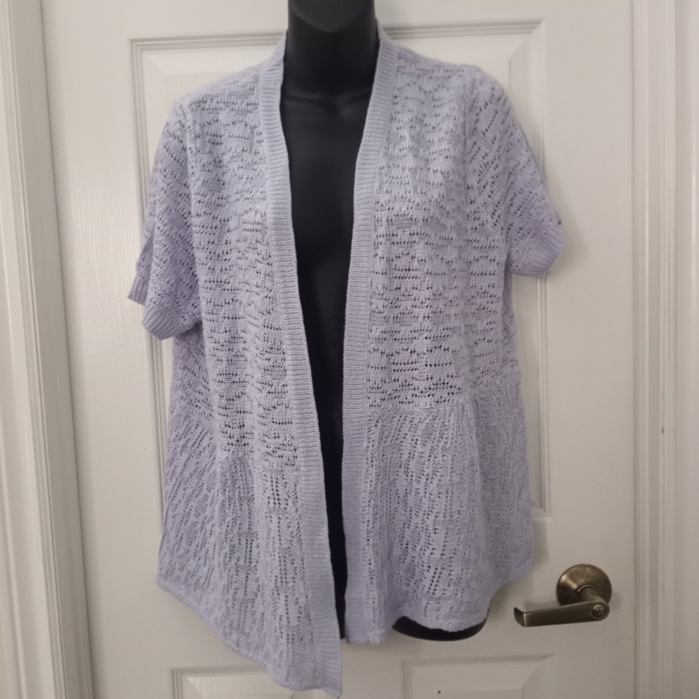 *2 for $30* Northern Reflections Light Lavender Open-Front Knit Cardigan